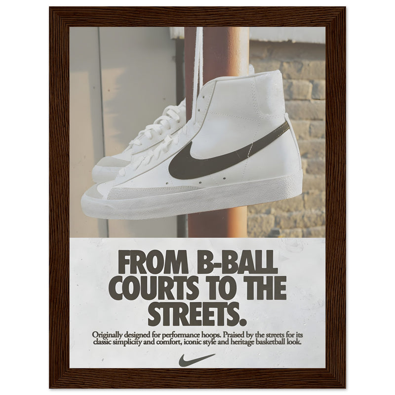 Nike Court to the streets Vintage Poster Ad