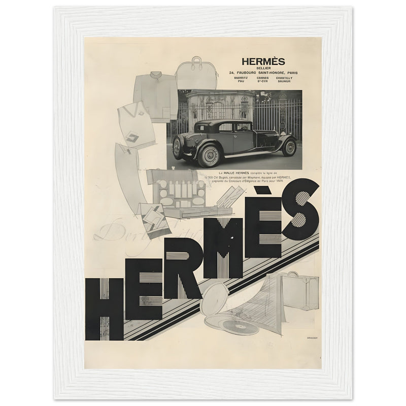 Hermes Fashion Vintage Poster Ad