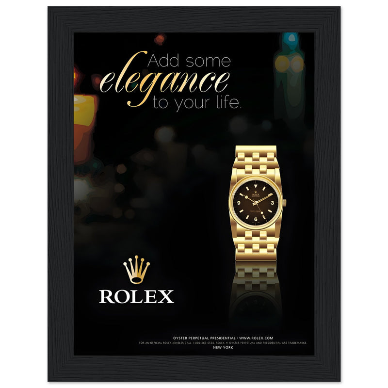 Rolex Elegance Vintage Poster Ad