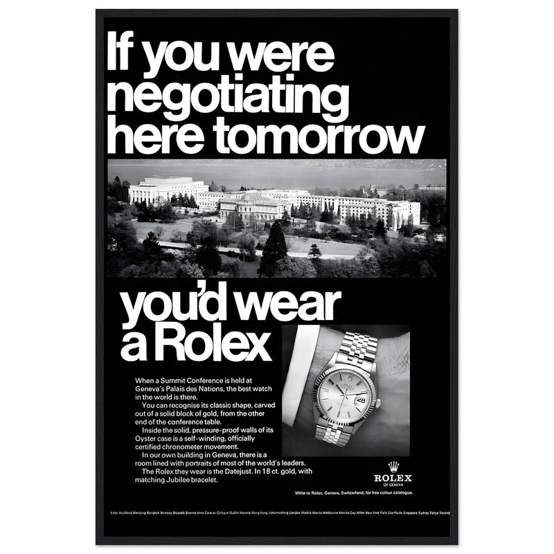 Rolex Datejust Geneva Vintage Poster Ad