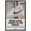 Nike Court to the streets Vintage Poster Ad