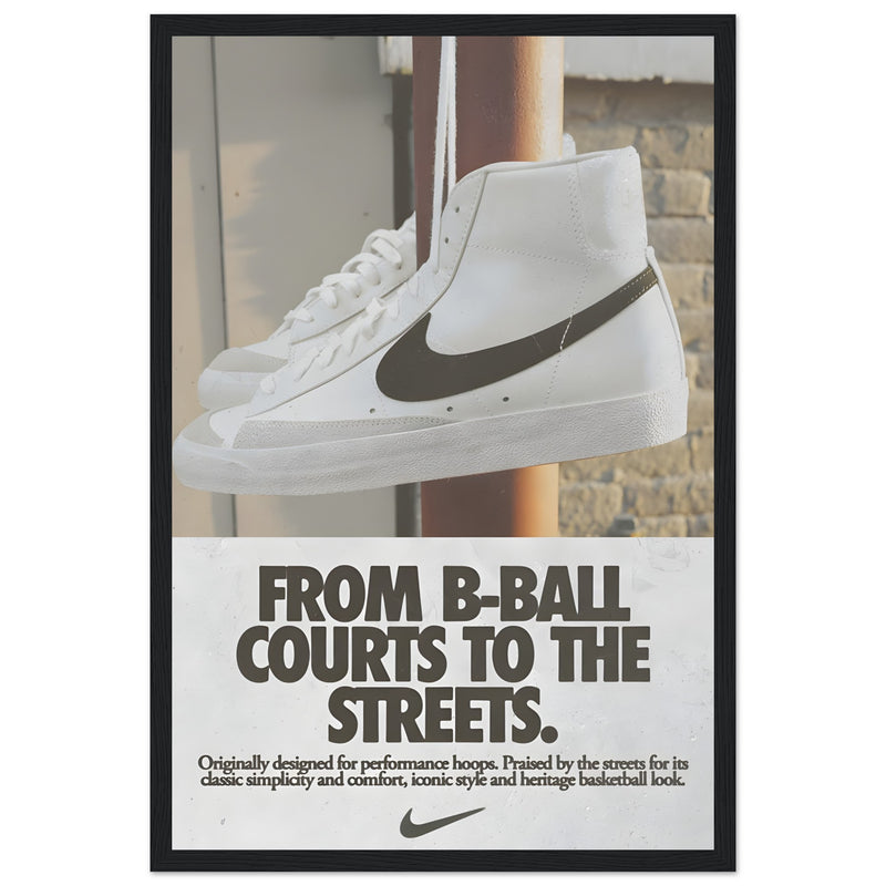 Nike Court to the streets Vintage Poster Ad