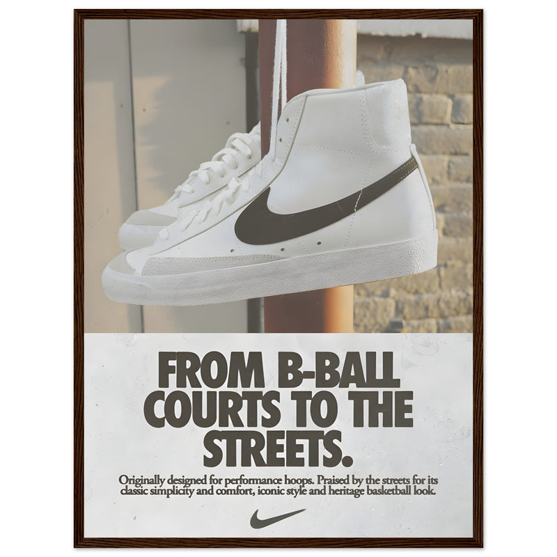 Nike Court to the streets Vintage Poster Ad
