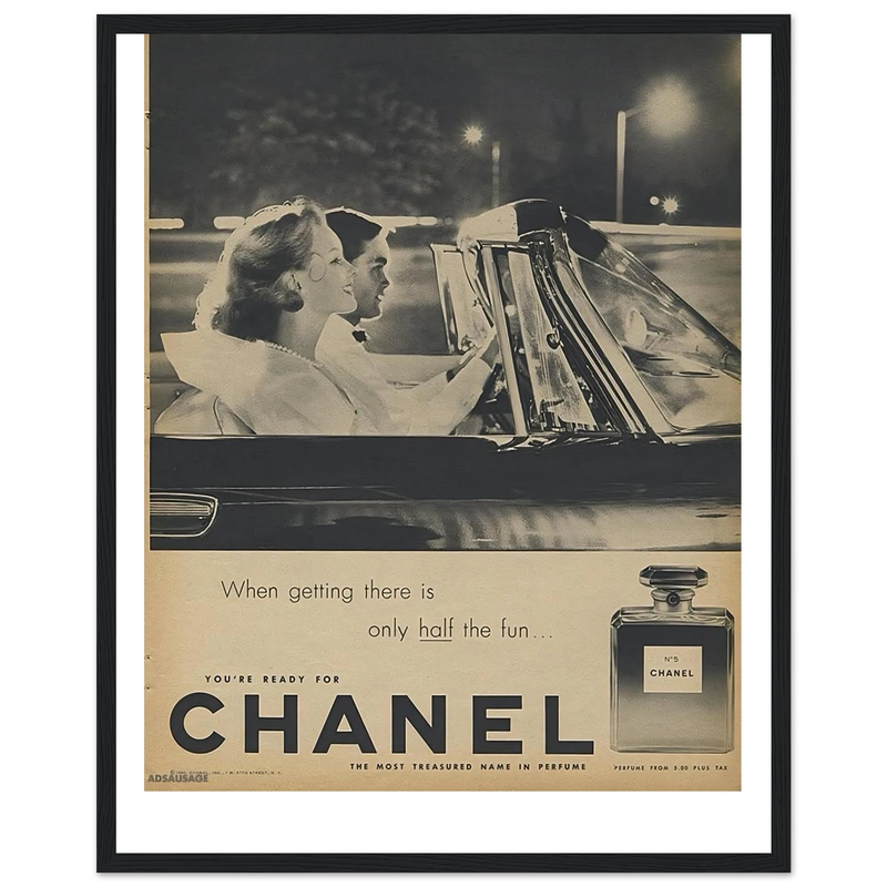 Chanel Vintage Poster Ad - 1950s