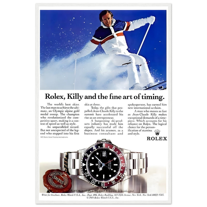 Rolex Alpine Gold Medal Sweep Vintage Poster