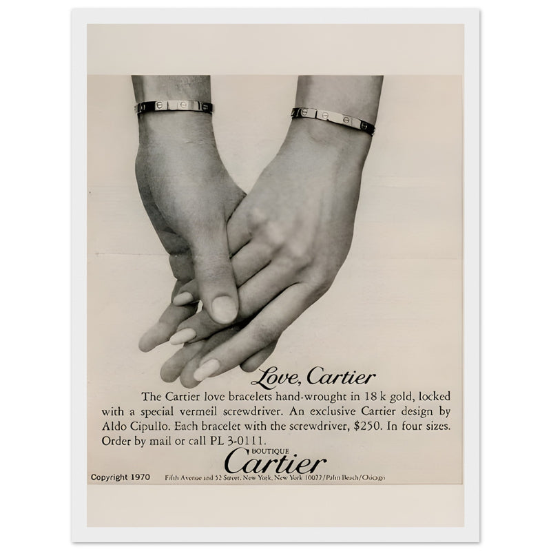 Cartier Love Bangles Vintage Poster
