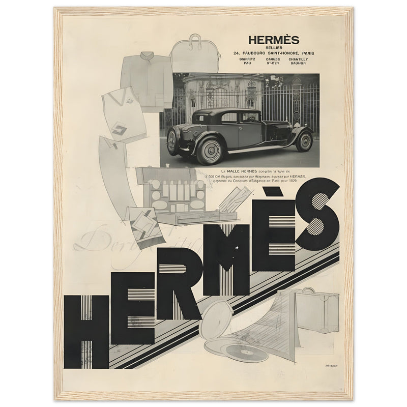 Hermes Fashion Vintage Poster Ad