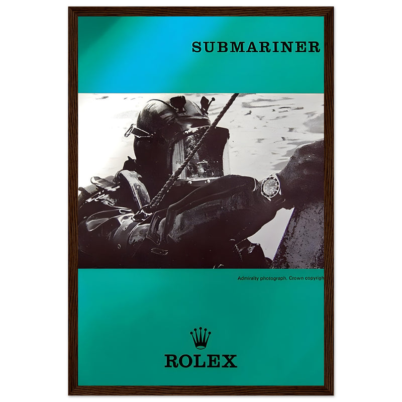 Rolex Submariner Diver Vintage Poster Ad
