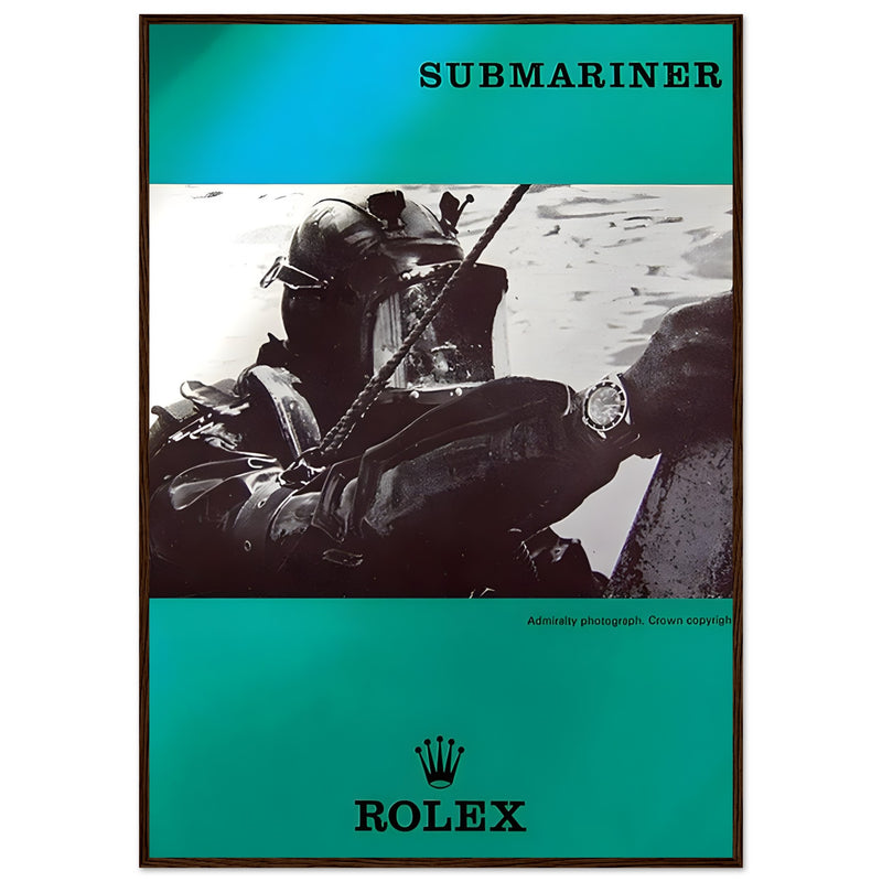 Rolex Submariner Diver Vintage Poster Ad
