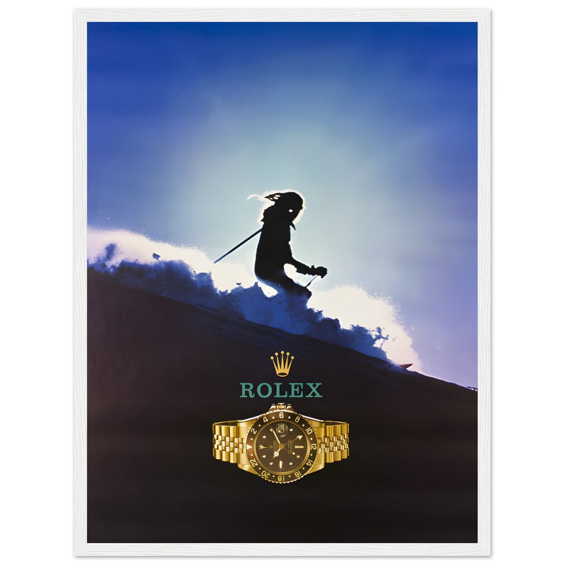 Rolex Skiing Vintage Poster Ad