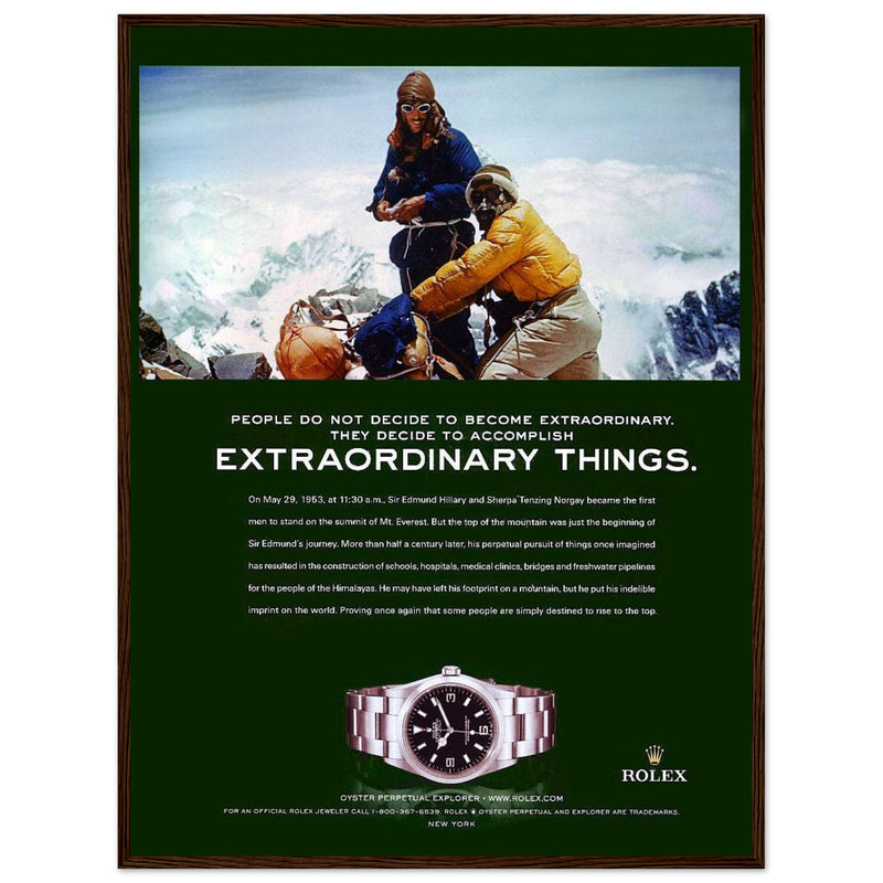 Rolex Oyster Perpetual Explorer Vintage Poster Ad