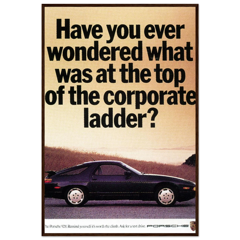 Porsche 928 Vintage Poster Ad