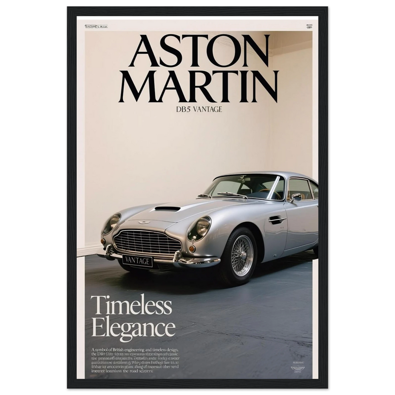 Aston Martin Vintage Poster Ad - DB5 Vantage