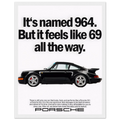 Porsche 964 - 69 Vintage Ad Poster