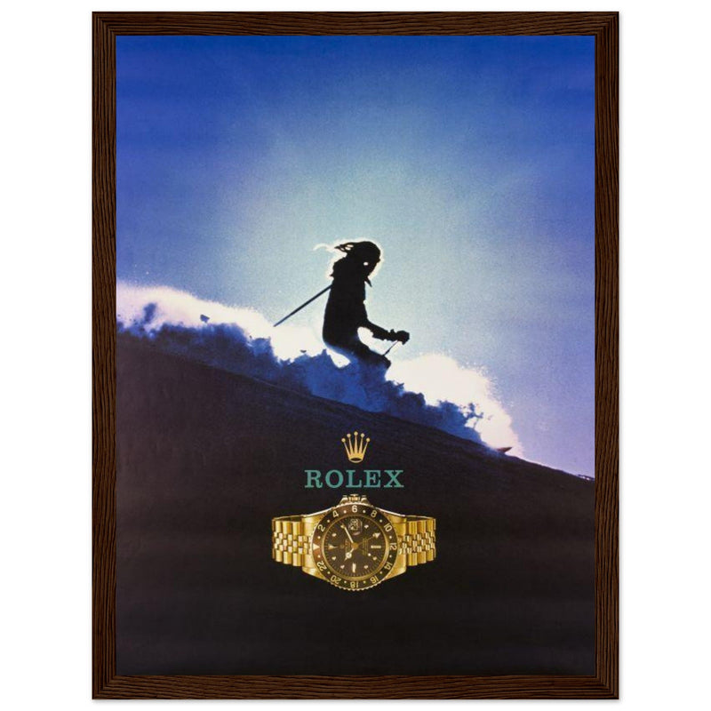 Rolex Skiing Vintage Poster Ad