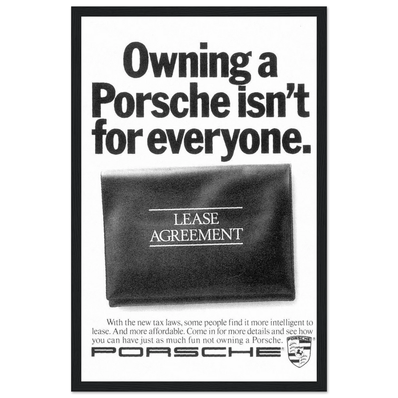 Porsche - It's not for everyone Vintage Poster Ad