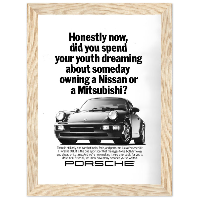 Porsche 911 Vintage Ad Poster