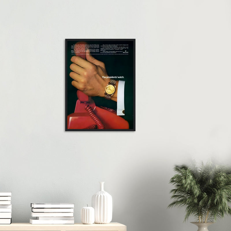 Rolex Day-Date The President's Watch Vintage Poster Ad