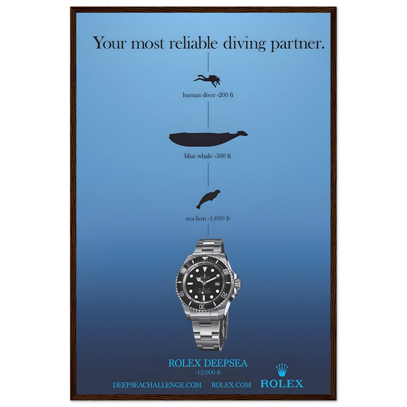 Rolex Deepsea Vintage Poster Ad