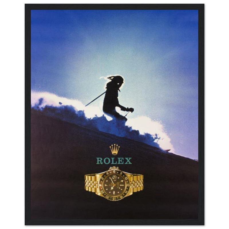 Rolex Skiing Vintage Poster Ad