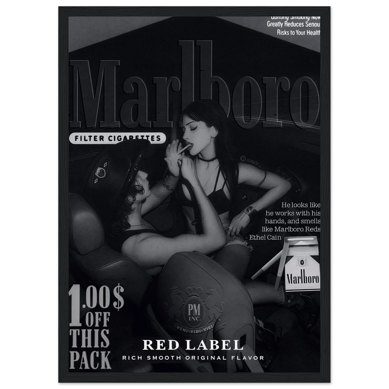 Marlboro Red Label Vintage Ad Poster