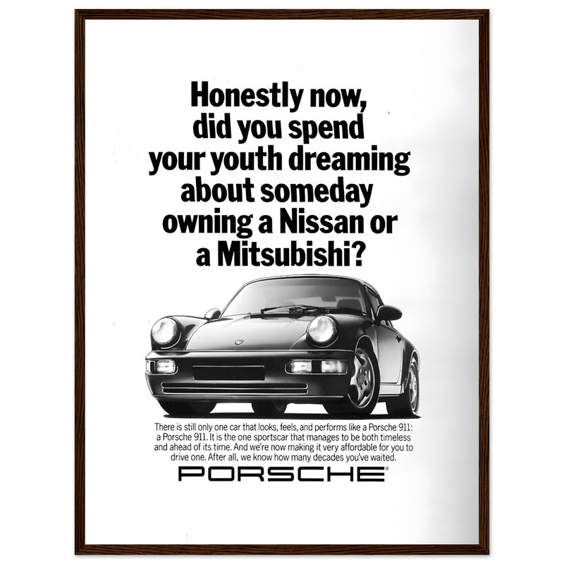Porsche 911 Vintage Ad Poster