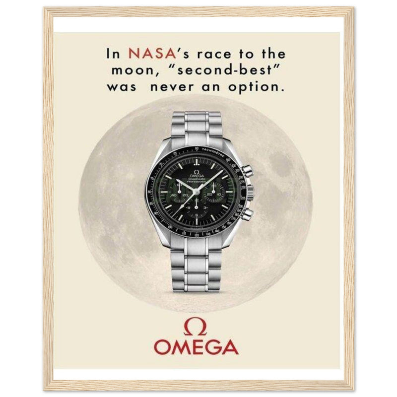 Omega Race to the Moon Vintage Poster Ad