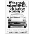 Porsche 99% Resale Price - Vintage Ad Poster