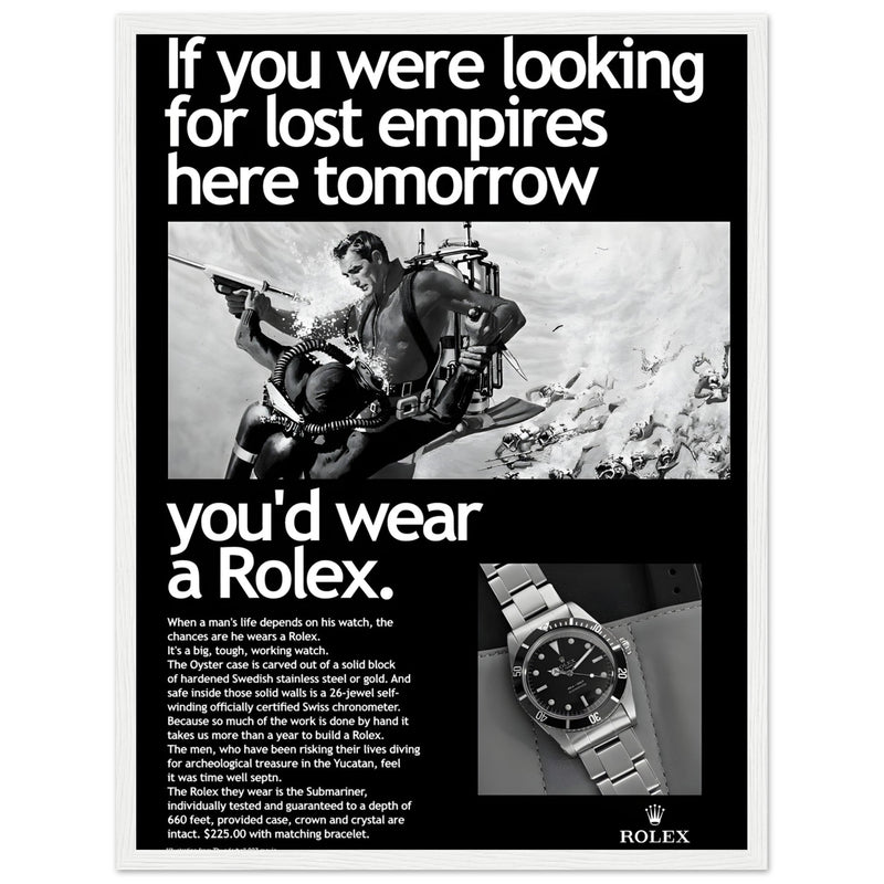 Rolex Submariner Vintage Poster Ad