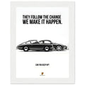 Porsche Can You Keep Up Vintage Poster Ad