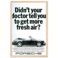 Porsche 911 Fresh Air Vintage Poster Ad