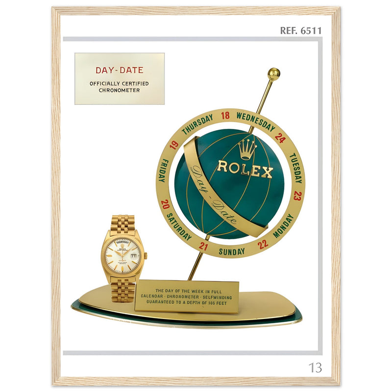 Rolex Day-Date Globe Vintage Poster Ad