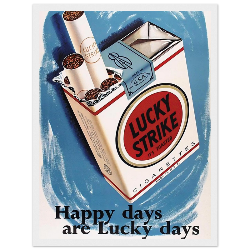 Lucky Strike Vintage Poster - Happy Days