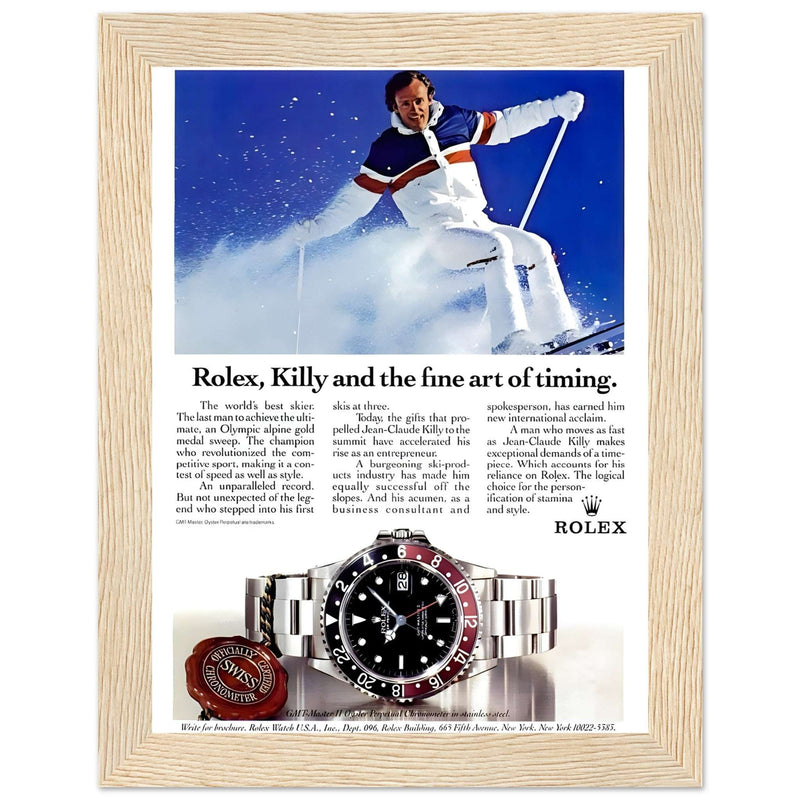 Rolex Alpine Gold Medal Sweep Vintage Poster