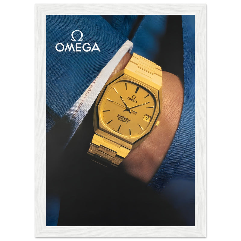 Omega Gold Vintage Poster Ad