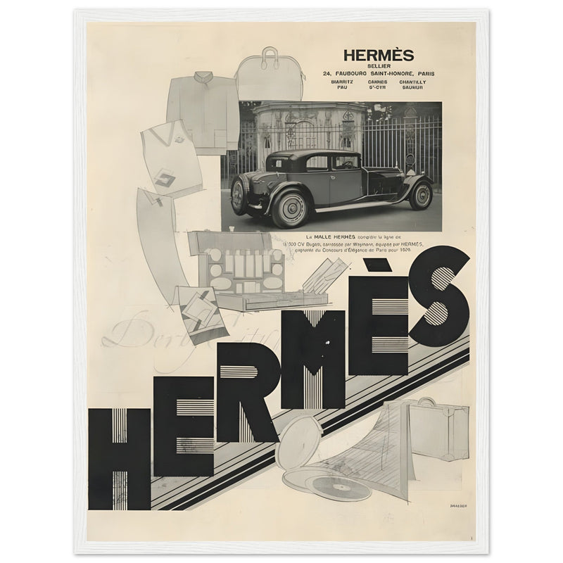 Hermes Fashion Vintage Poster Ad