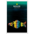 Rolex Submariner Fish Vintage Poster Ad - Premium Matte Paper