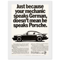 Porsche - German Speaking Vintage Poster