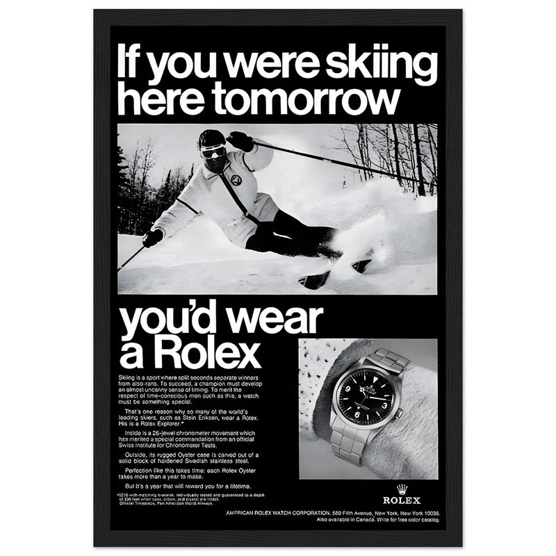 Rolex Ski Vintage Poster Ad