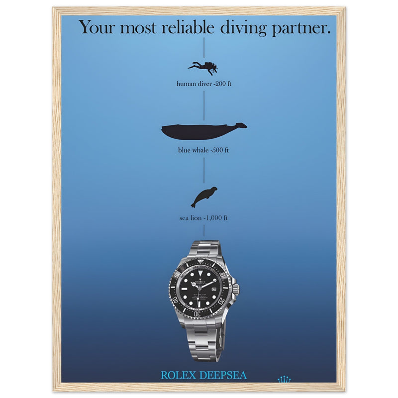 Rolex Deepsea Vintage Poster Ad
