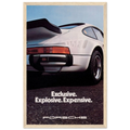 Porsche - Exclusive, Explosive, Expensive Vintage Poster