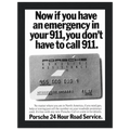 Porche 24 Road Assistance Vintage Poster Ad