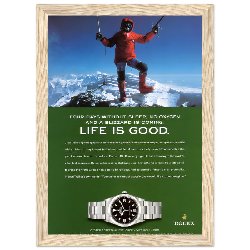 Rolex Life is Good Vintage Poster Ad