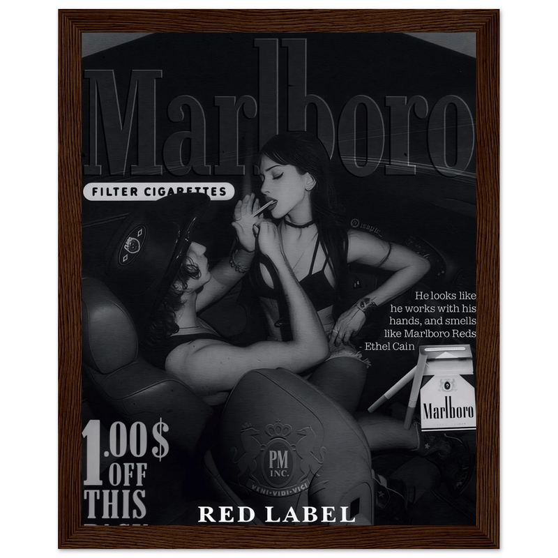 Marlboro Red Label Vintage Ad Poster