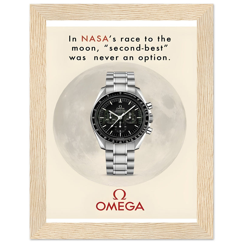 Omega Race to the Moon Vintage Poster Ad