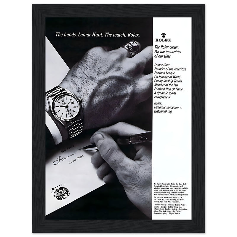 Rolex Lamar Hunt Vintage Poster Ad