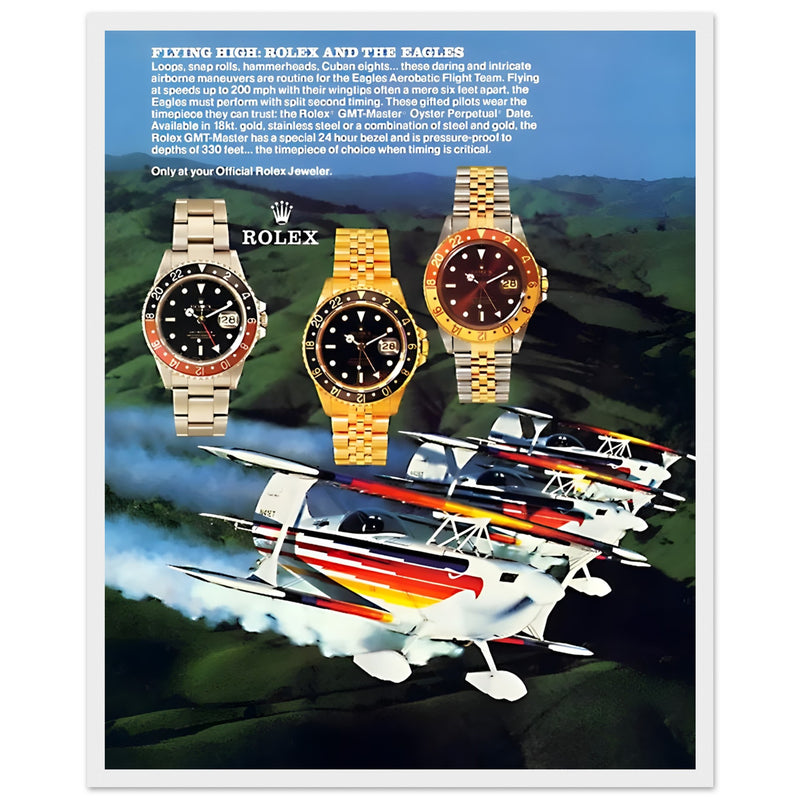 Rolex GMT Master Vintage Poster Ad