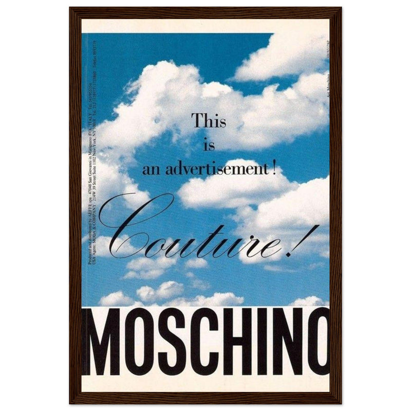Moschino Vintage Poster Ad