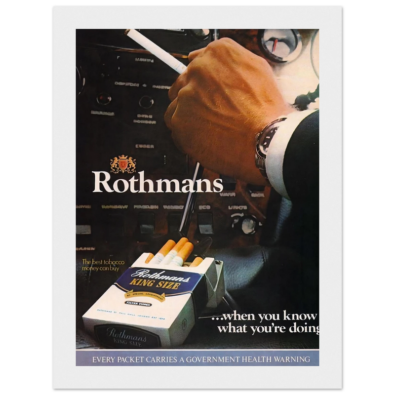 Rothmans Vintage Poster Ad - Rothman Kingsize