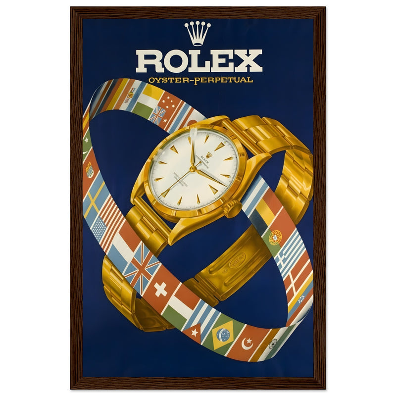Rolex Advertising Golden Age Oyster Perpetual Vintage Poster